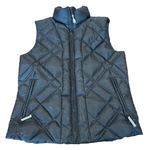 Columbia black diamond quilted down filled womens' vest size medium gorpcore